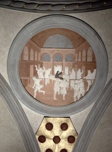 La résurrection de Drusiana, médaillon de spandrel, c.1425 - Donatello